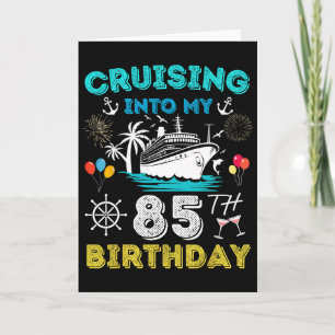 Varen naar mijn 85e verjaardag Cruise 85 jaar oud Kaart