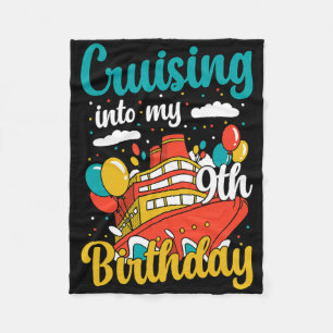 Varen naar mijn 9e verjaardag Cruise Vakantie Boot Fleece Deken