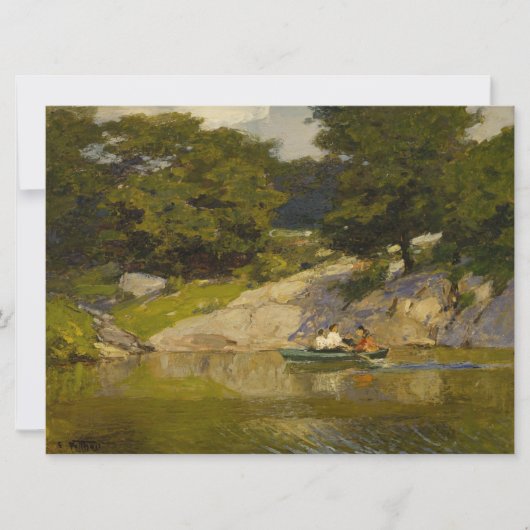 Varen op het meer in Central Park Kaart (Voorkant)