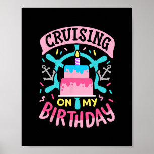 Varen op mijn verjaardag Grappige cruise trip Vaka Poster