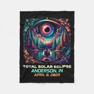 Varen Totale Zonsverduistering Anderson Indiana Fleece Deken