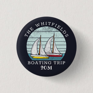Varen Zeilen Eigen Familie Zomer Vakantie Ronde Button 3,2 Cm