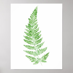 Varenblad groen aquarelprint poster