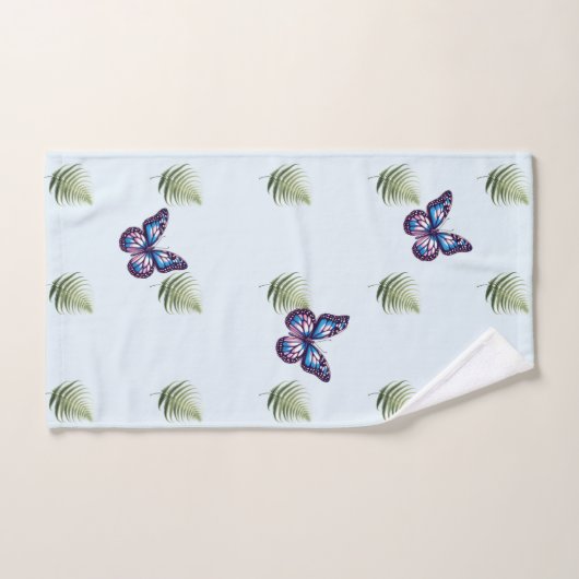 Varenbladeren en vlinders handdoek (Handdoek)