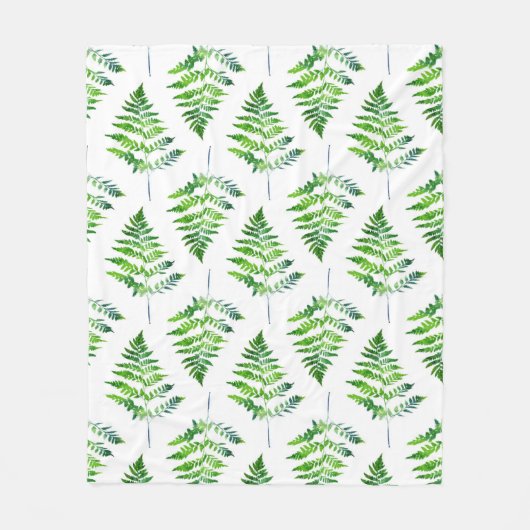 Varenbladpatroon Fleece Deken (Voorkant)