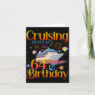 Varend naar mijn 64e verjaardag Cruise 64 jaar oud Kaart