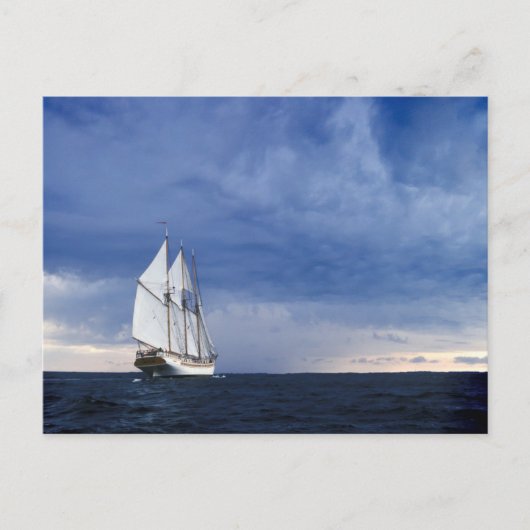 Varend Schip op het Baltische Zee Briefkaart (Voorkant)