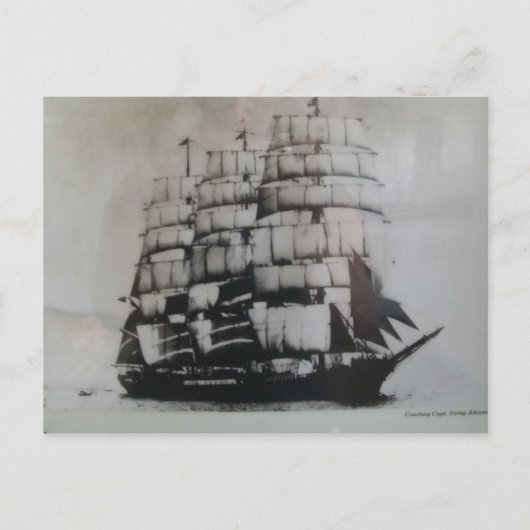 Varend schip Peking op zee Briefkaart (Voorkant)