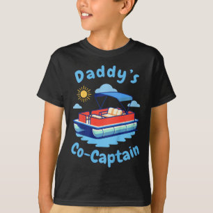 Varende Papa's Co-capitein Pontonboot Kind Vader T-shirt