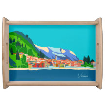 Varenna Comomeer Italië Illustratie Reizen