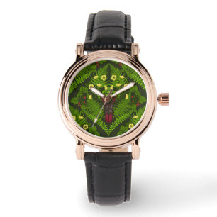 Varens en halskevers, groene bladeren horloge