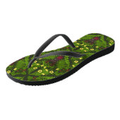 Varens en halskevers, groene bladeren teenslippers (Schuin)