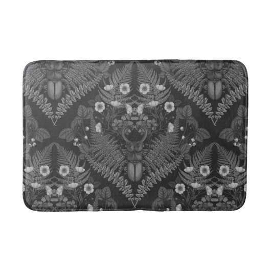 Varens en halskevers, in zwart-wit badmat (Voorkant)