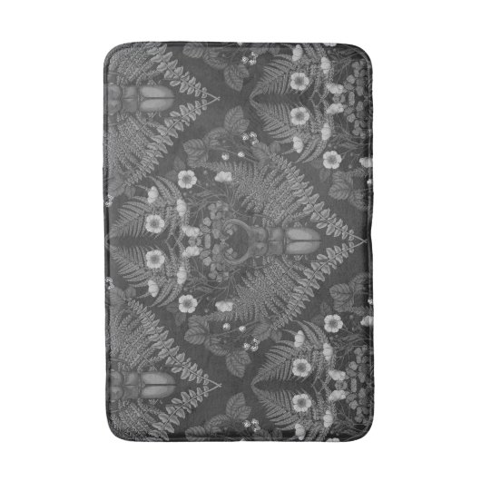 Varens en halskevers, in zwart-wit badmat (Voorkant Verticaal)