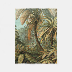 Varens Palmboom Antieke Botanische Varens Kunst Fleece Deken