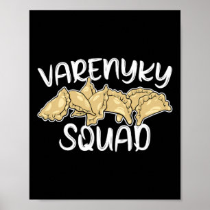 Varenyky Squad Grappige Oekraïense Keuken Oekraïne Poster