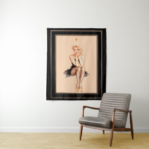Varga Meisje Hoesje Kunst door Alberto Vargas Wandkleed