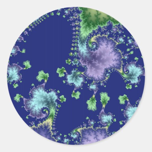Variabel in - Fractal Ronde Sticker (Voorkant)