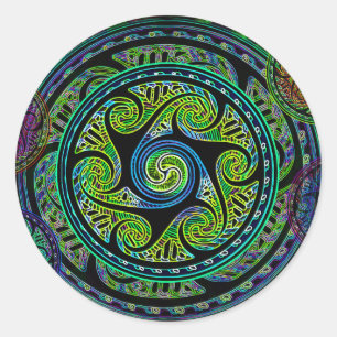 Variabele bollen Vibrant Celtic Knot Ronde Sticker