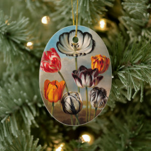  variabele Tulip Flowers in een landschap Keramisch Ornament