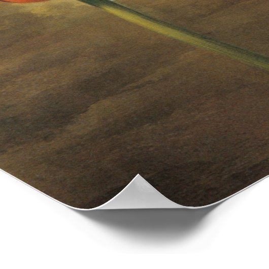 variabele Tulip Flowers in een landschap Poster (Hoek)