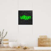 VARIANT Graffiti Groen 2 Mat Poster (Keuken)