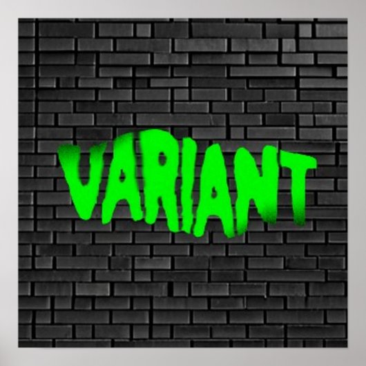 VARIANT Graffiti Groen 2 Mat Poster (Voorkant)