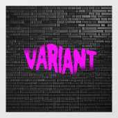 VARIANT Graffiti Roze Venster Cling Raamsticker (Vel)