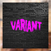 VARIANT Graffiti Roze Venster Cling Raamsticker (Vel 2)