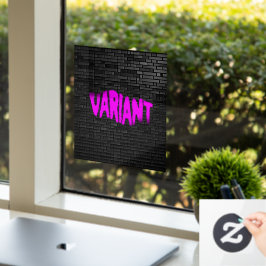 VARIANT Graffiti Roze Venster Cling Raamsticker