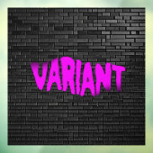 VARIANT Graffiti Roze Venster Cling Raamsticker (Vel 3)