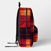 VARIANT tartan abstractie warm Bedrukte Rugzak (Links)