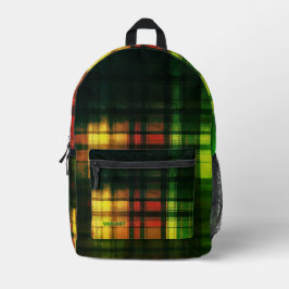 VARIANT Tartan Abstraction Vibrant Bedrukte Rugzak