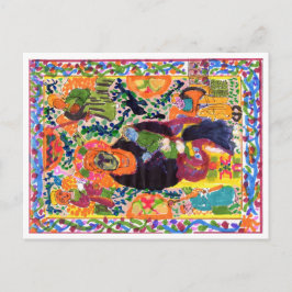 Variatie op Madonna en briefkaart van kinderen