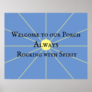 Variation Porch Spirit Bleu Poster