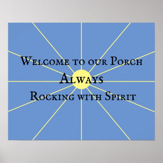 Variation Porch Spirit | Bleu | Poster (Devant)