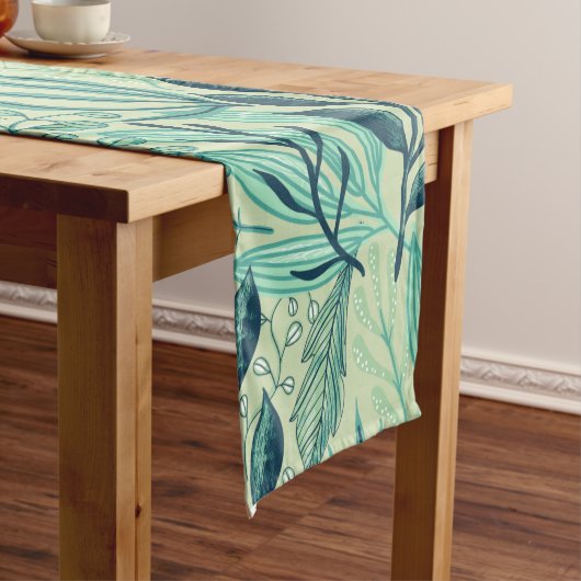 Varied Leaves: Nature's Tapestry Table Runner Lange Tafelloper (Voorbeeld)