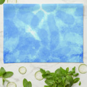 Variegated Blue Floral Daisies Bloemen Theedoek (Gevouwen)