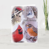Variété D'Oiseaux Bonne Carte D'Anniversaire (Devant)