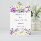 Variété Floral Bouquet Baby shower Invitation (Debout devant)