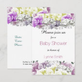 Variété Floral Bouquet Baby shower Invitation (Devant / Derrière)
