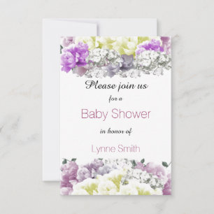 Variété Floral Bouquet Baby shower Invitation