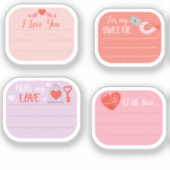 Variété I Loety You Sticky Note Stickers (Recto)