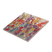 Variëteit bloemen tegeltje (Zijkant)