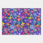 Variëteit Bright Boho Doodle Flowers Inpakpapier Vel (Voorkant 2)