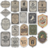 Variëteit bundel van 19 Halloween Sticker labels (Voorkant)