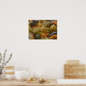 Variëteit van pompoen poster (Keuken)