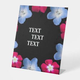 variëteit zwart en roze Bloem Reclamebord Met Voetstuk