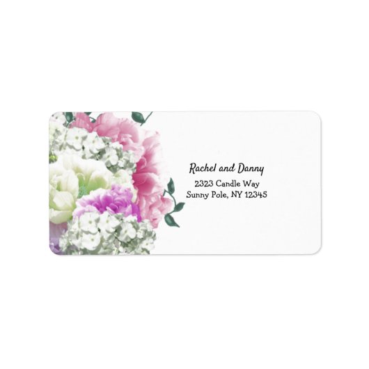 Variety Bouquet Floral Address Label (Voorkant)