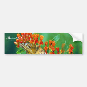 Varigende konijnenkooi op vlinderwied bumpersticker